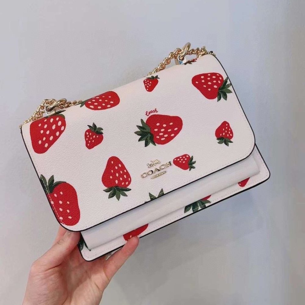 coach Klare Crossbody With Wild Strawberry Print CH333